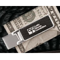 Silver & Black Checker Money Clip